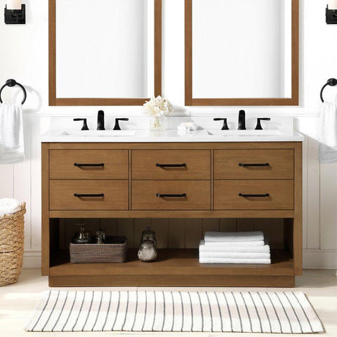 Carran 60" Double Bathroom Vanity Set